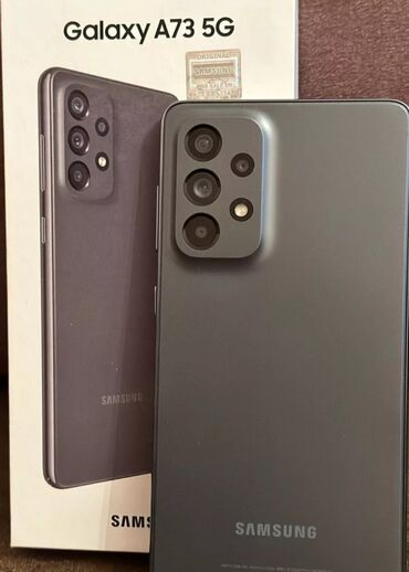 chekhol samsung galaxy: Samsung Galaxy A73 5G, 128 GB, rəng - Boz, Barmaq izi