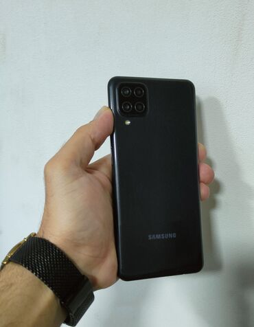 Samsung: Samsung Galaxy A12, 32 GB, rəng - Qara, Barmaq izi, İki sim kartlı, Face ID