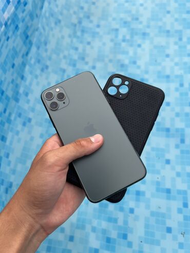 iphone бишкек цена: IPhone 11 Pro Max, Б/у, 256 ГБ, Зеленый, Чехол, 85 %