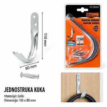 KMT Kuka 9368093 Jednostruka čelična kuka za praktičnu organizaciju