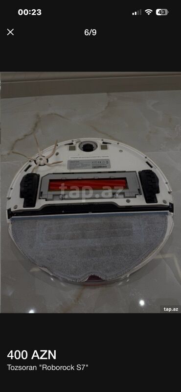 Tozsoranlar: Məhsul: Robot tozsoran Roborock S7 Qiymət: 400 AZN Xüsusiyyətlər: - — 7