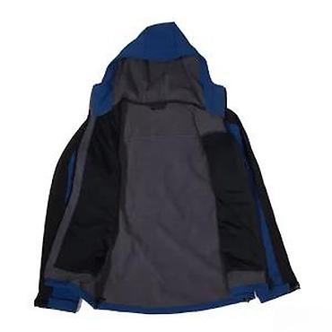 Jakne za prelazni period: Muška softshell jakna sa kapuljačom – plavo/crna - Materijal — 19
