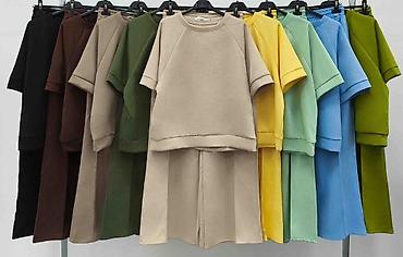 Kompleti: 💫Topkomplet – široke pantalone i oversize majica kratkih rukava ✅3200 — 10