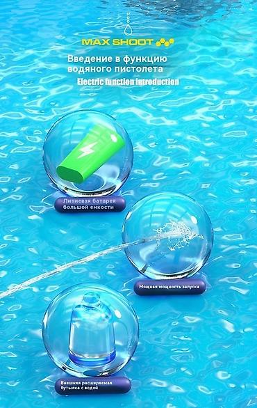 Игрушки: 💦 Электрический водяной бластер MAX SHOOT 🔫 Мощная водяная пушка с — 11