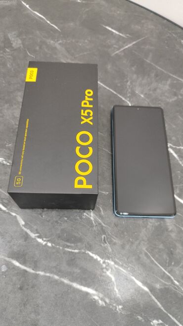 а 10 с: Poco X5 Pro 5G, Б/у, 256 ГБ, цвет - Голубой, 2 SIM