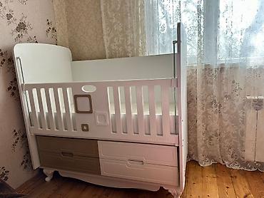 Uşaq beşiyi – “baby mood” model - Rəng: ağ və bej tonlarında kombinə