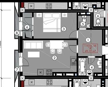 ик квартиры: 1 комната, 49 м², Элитка, 5 этаж, ПСО (под самоотделку) — 6