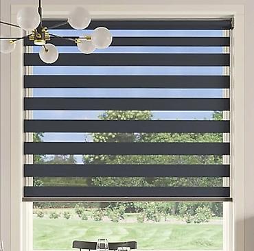 Jalüzlər: Zebra jalüz pərdələr - Modellər: krem və boz rəngdə zebra (qat-qat — 7