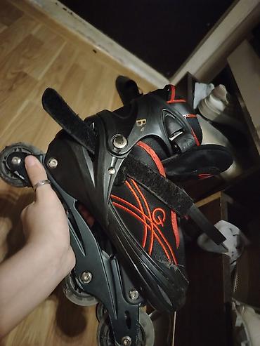 İdman və istirahət: Inline təkərli konki (roller skates) - Rəng: qara-qırmızı - 4 — 1