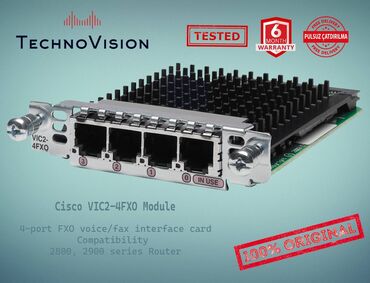 cisco modem: Cisco VIC2 4FXO Module ✔️Sertifikasiyadan keçmiş təcrübəli