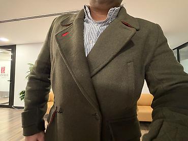 kurtka pilot: Мужское пальто, Zara, 2XL, цвет - Зеленый — 4