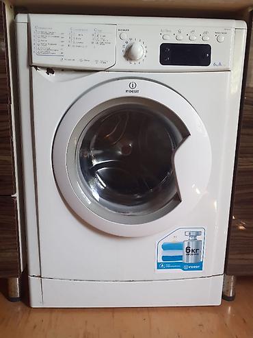 железный диск на 16: Стиральная машина Indesit, 8 кг, Б/у, Автомат, Без сушки, Нет кредита, Самовывоз — 1