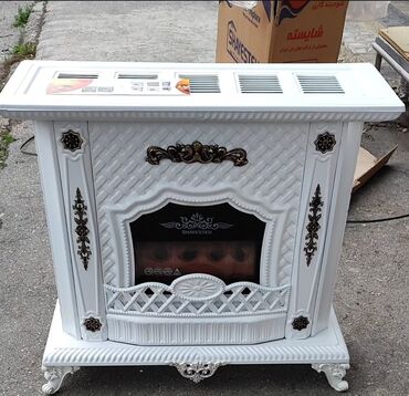 Radiatorlar: Klassik dizaynlı qaz sobası/kamin - Brend yazıları: “SHAYESTEH” — 2