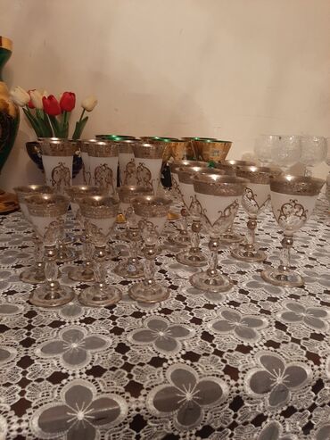 Растения: Бокалы, цвет - Белый, Стекло