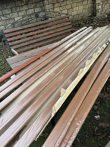 laminat döşəmə: MDF taxta rəngli plintus/profil zolaqları - Material: MDF əsaslı — 2
