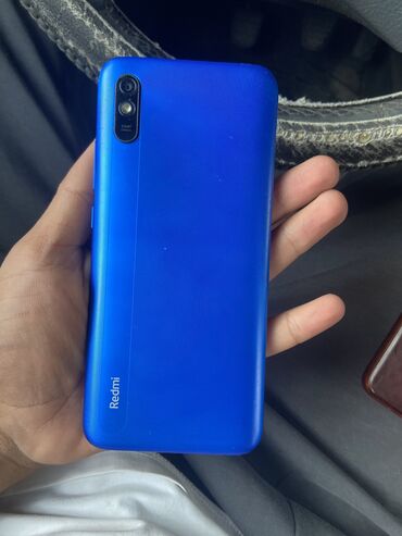 стиральный почти новый: Redmi, Redmi 9A, Б/у, 32 ГБ, цвет - Голубой, 2 SIM