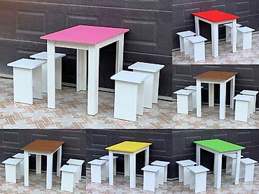 Ev və bağ: Mətbəx üçün, Yeni, Açılmayan, Dördbucaq masa, 4 stul — 5