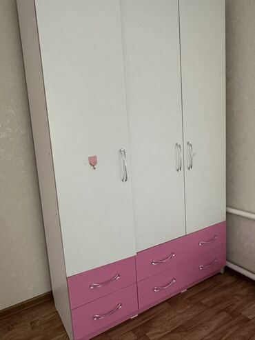 шторы для детской комнаты: Детский шкаф, Для одежды, Для девочки, цвет - Белый