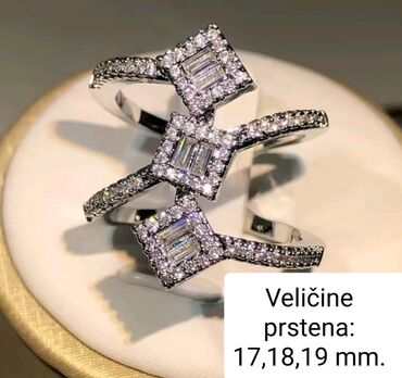 fossil prsten sat: Women's ring, Material: Pearl, Cubic zirconia, Crystal