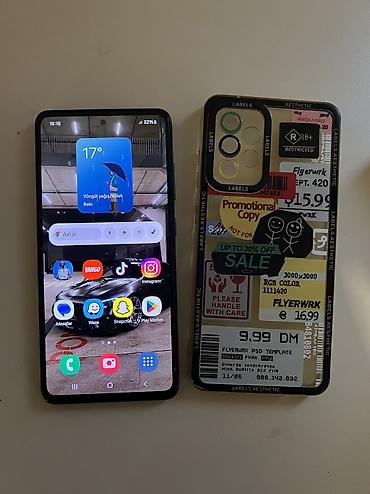 note 7 samsung: Samsung Galaxy A52, 128 GB, rəng - Qara, Sensor, Face ID — 6