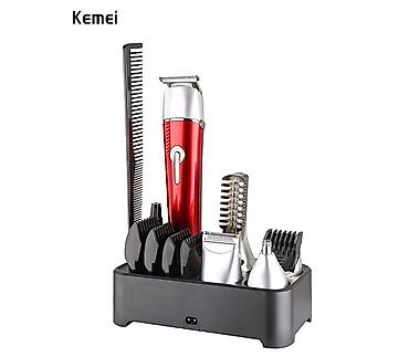 saç maşınları: Kemei 1015 - Trimmer dəsti 10in1 Təsviri:⬇️Keyfiyyətli Təraş aparatı — 7