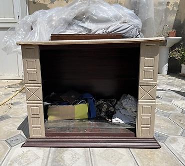 mebel bəzəmək: TV altlığı / komod tipli açıq rəfli kabinet - Material: laminat/MDF — 1