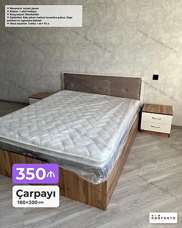 Ev və bağ: Çarpayı – 160×200 sm - Mexanizm: Açılan, baza ilə - Komplektasiya: 1 — 1