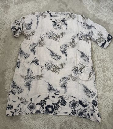 haljina na preklop za punije: 9Fashion Woman XL (EU 42), 2XL (EU 44), 3XL (EU 46), bоја - Bela, Oversize, Kratkih rukava