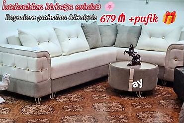 düz divan: Yeni, Künc divan, Pufik — 1