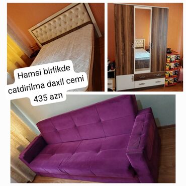 Yataq otağı dəstləri: Bir evden satis taxt 150 azn dolab 150 azn divan 135 azn unvanadek