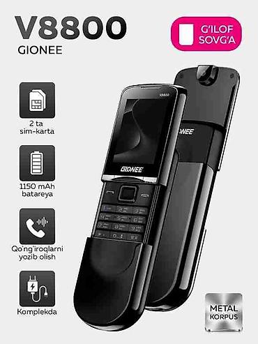 gionee l60: Gionee V8800 düyməli telefon - 2 SIM-kart dəstəyi - 1150 mAh batareya — 1