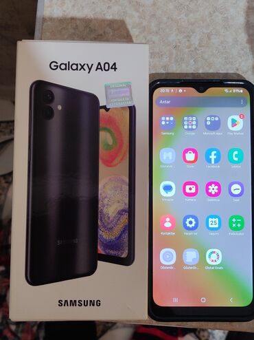 samsung s8 qiymeti: Samsung Galaxy A04, 64 GB, rəng - Qara, İki sim kartlı, Face ID