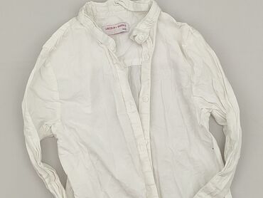 koszula z poliestru: Shirt 11 years, condition - Very good, pattern - Monochromatic, color - White