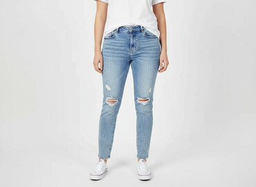Jeansy: H&M, Jeansy damskie, rozmiar XL