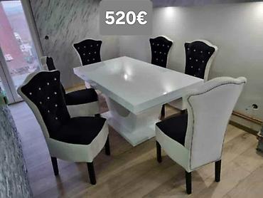 Stilske garniture: Trpezarijski setovi – više modela - Set 1 (prikaz 1 i 4) – 640€: - — 31