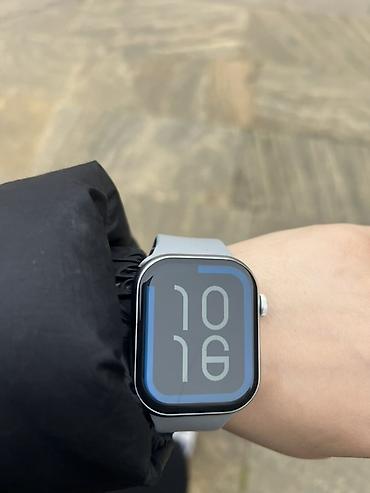 qol saatlari: Şəxsi istifadə üçün nəzərdə tutulmuş, Apple whatch boz rəngdə, silikon — 1