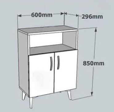 kohnə əsya: Müasir dizaynlı çoxməqsədli şkaf - Ölçülər: hündürlük 850 mm, eni 600 — 4