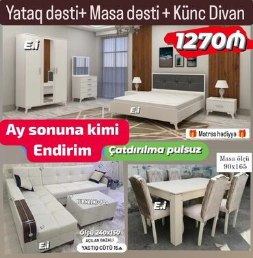 ikinci el qonaq desdi: Yataq və qonaq desti yeni