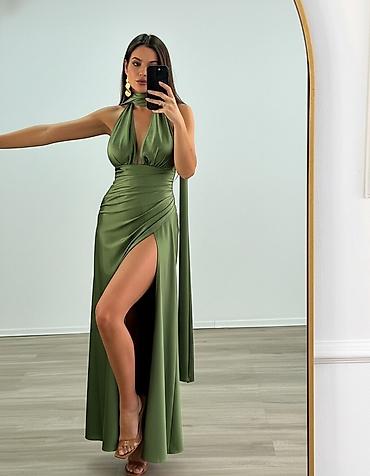 Haljine: 💫Elegantna duga haljina sa šalom oko vrata
✅2900 din — 20