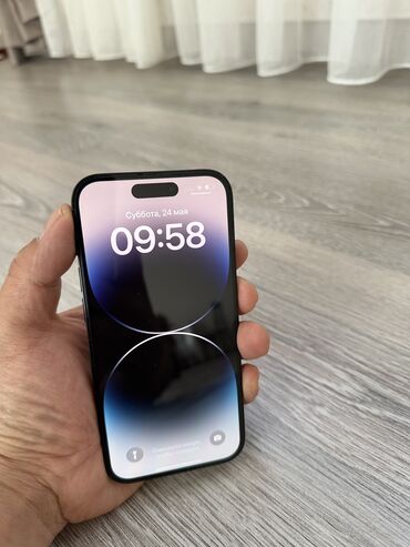 Apple iPhone: IPhone 14 Pro, Б/у, 256 ГБ, Space Gray, Защитное стекло, 99 %