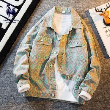 джинсы италия: Куртка 2XL (EU 44), цвет - Зеленый