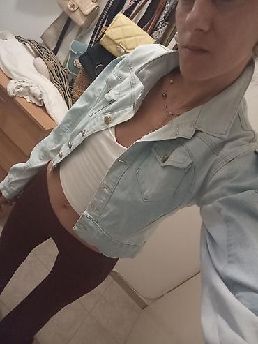 mimi dave farmerke: Kratka teksas jakna – svetloplava - Model: kraća dužina, ide do — 2