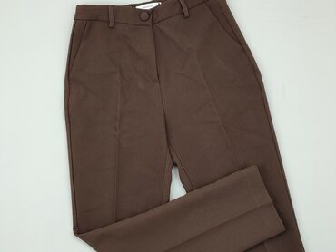 bluzki damskie brązowa: Material trousers, Reserved, S (EU 36), condition - Very good