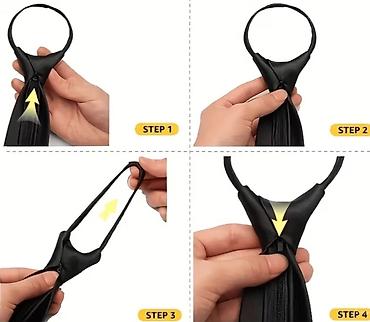 qalstuk: Kişi üçün hazır düyünlü, fermuarlı qalstuk - Model: Zip-qalstuk — 2