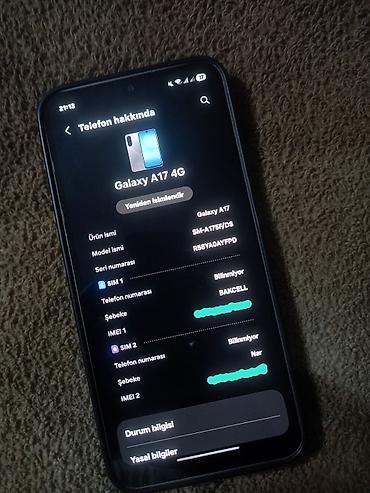 samsung online satış: Samsung Galaxy A17, rəng - Gümüşü, İki sim kartlı — 2