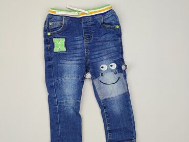low boot cut jeans: Spodnie jeansowe, So cute, 12-18 m, stan - Bardzo dobry