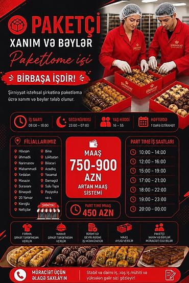 evden paketleme isi: Qablaşdırıcı tələb olunur, İstənilən yaş, Təcrübəsiz, Aylıq ödəniş — 1