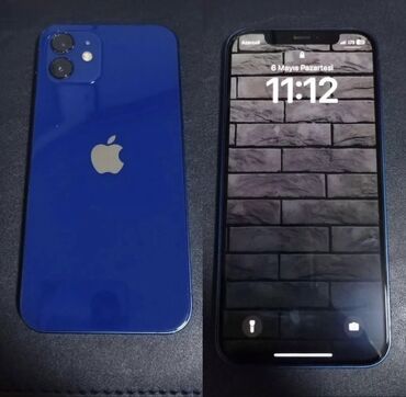 Apple iPhone: IPhone 12, 128 GB, Göy, Barmaq izi, Face ID
