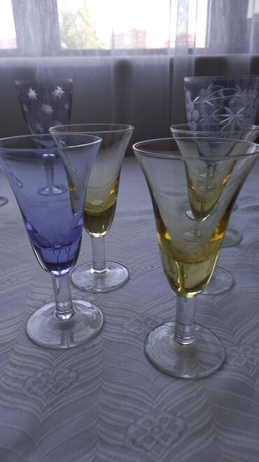 Qədəhlər: Qədəhlər, Şüşə, 6 ədədli dəst, SSRİ — 8