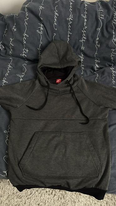 pull and: Толстовка Nike original с капюшоном, цвет темно‑серый (меланж) — 1
